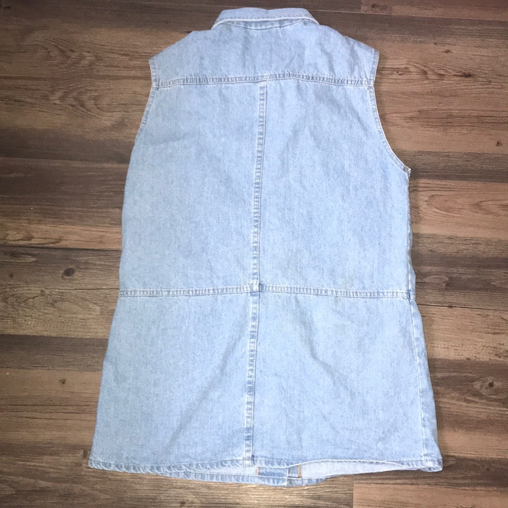 ⭐️90s Vintage blue jean vest or dress - Picture 9 of 13